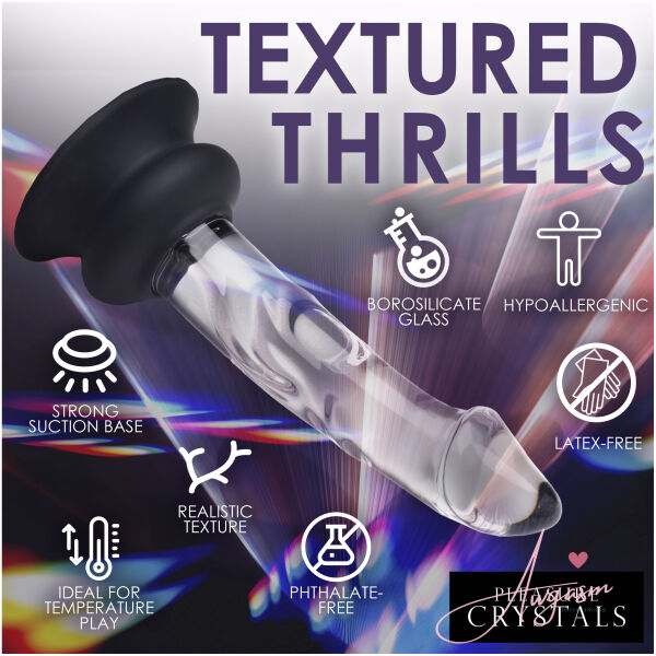 Glass Dildo with Silicone Base - 5.6 Inch - Image 5