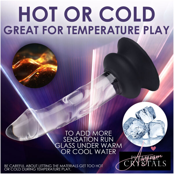 Glass Dildo with Silicone Base - 5.6 Inch - Image 6