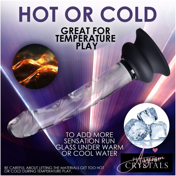 Glass Dildo with Silicone Base - 7 Inch - Image 6
