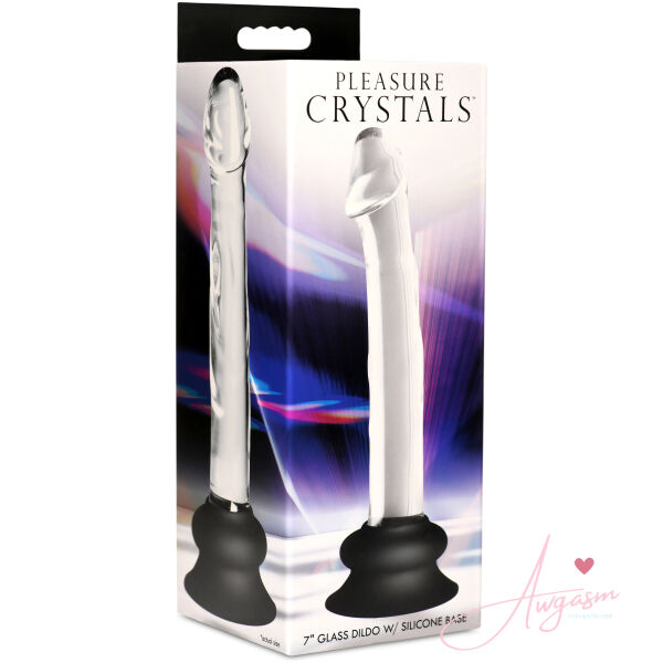 Glass Dildo with Silicone Base - 7 Inch - Image 9