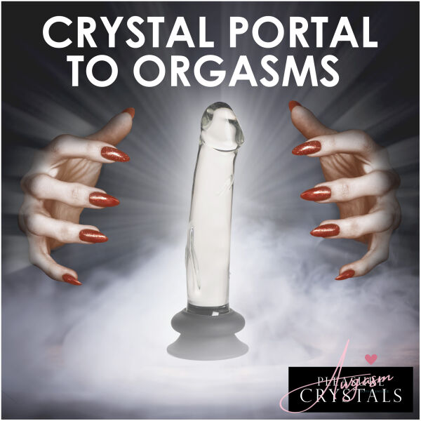 Glass Dildo with Silicone Base - 7.6 Inch - Image 3