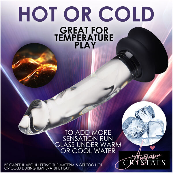 Glass Dildo with Silicone Base - 7.6 Inch - Image 6