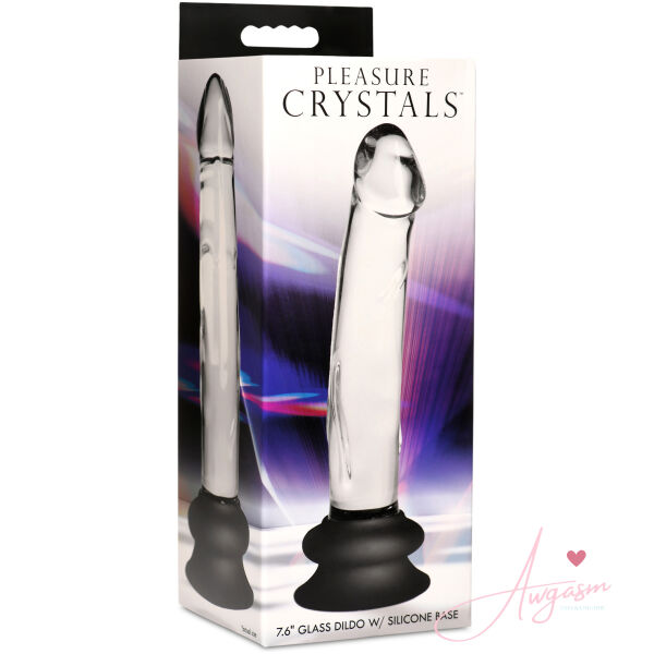 Glass Dildo with Silicone Base - 7.6 Inch - Image 9