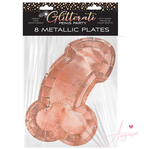 Glitterati Penis Plates-Rose Gold