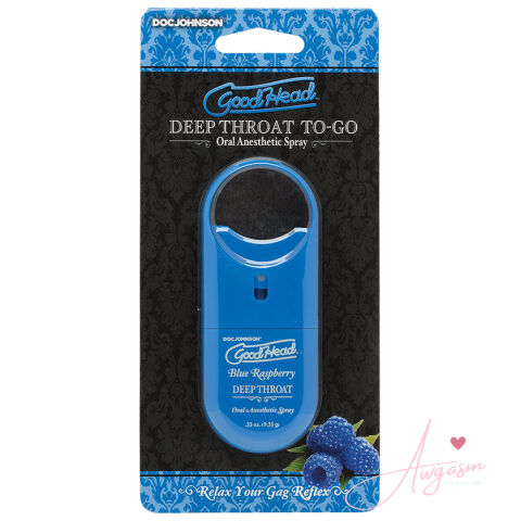 GoodHead Deep Throat Spray To-Go-Blue Raspberry 0.33oz