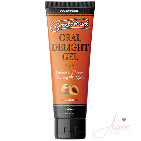 GoodHead Oral Delight Gel-Peach 4oz Bulk