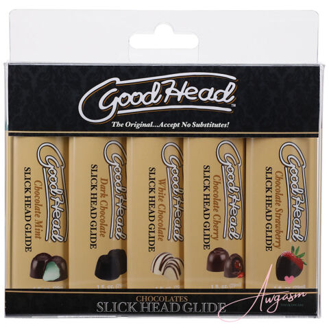 GoodHead Slick Head Glide-Chocolate 1oz 5Pk