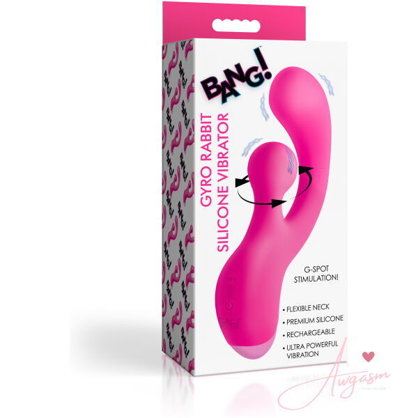 Gyro Rabbit Silicone Vibrator - Pink - Image 6