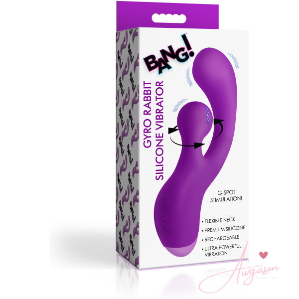 Gyro Rabbit Silicone Vibrator - Purple - Image 6