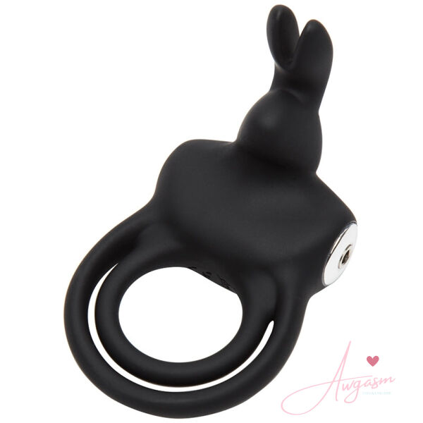 Happy Rabbit Couples Stimulating Love Ring-Black - Image 2
