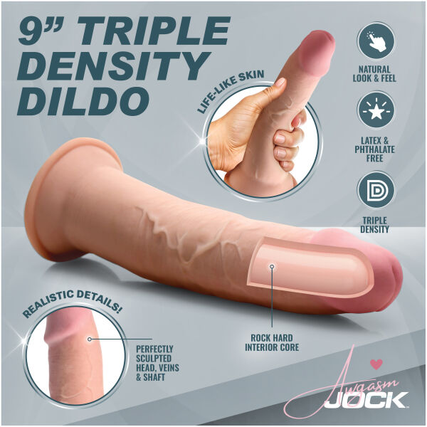 Hard-Core 9" Triple Density Dildo - Image 2