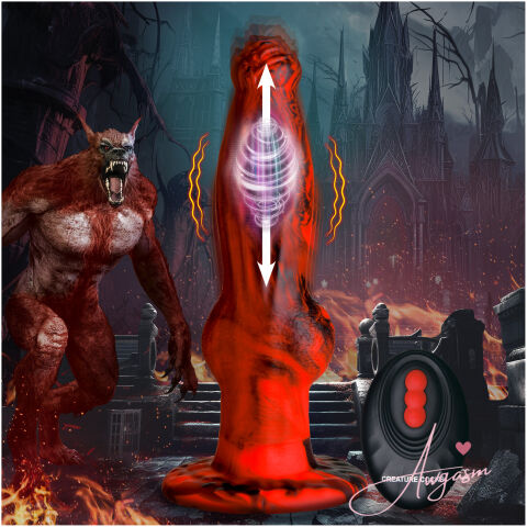 Hell Wolf Thrusting and Vibrating Silicone Dildo