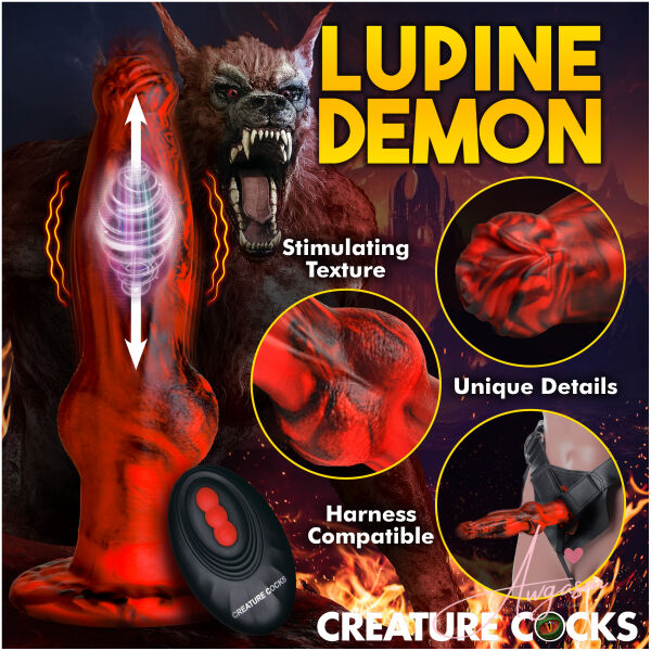 Hell Wolf Thrusting and Vibrating Silicone Dildo - Image 6
