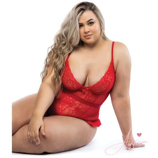 Hello Sexy The Vanessa Bodysuit Curvy-Tiger Lily 1X/2X-Hanging - Image 4