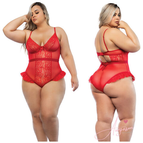 Hello Sexy The Vanessa Bodysuit Curvy-Tiger Lily 1X/2X-Hanging