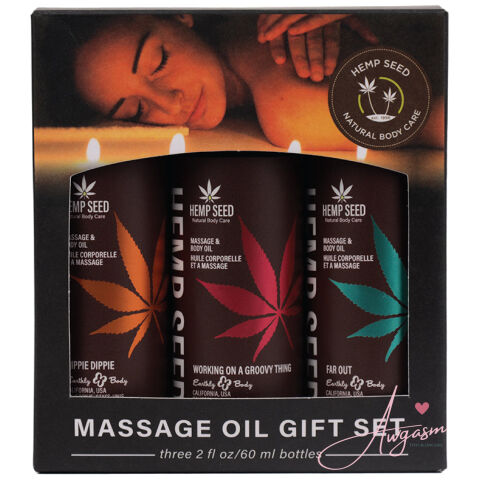 Hemp Seed Summer Massage Oil Trio Gift Set