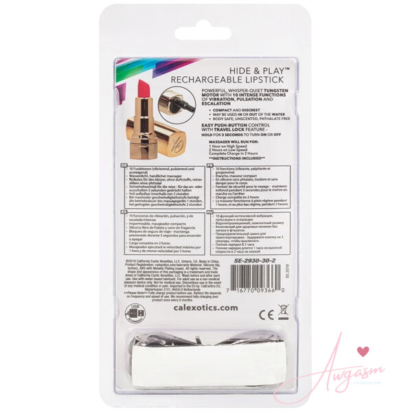 Hide & Play Rechargeable Lipstick-Red - Image 4