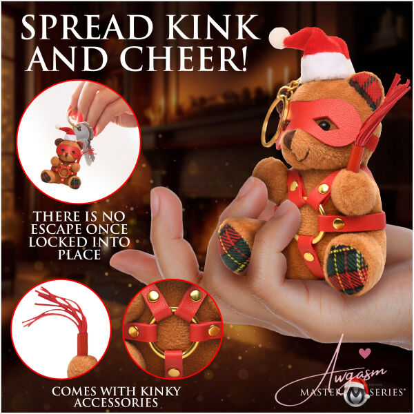 Holiday Bondage Bear Keychain - Brown - Image 3