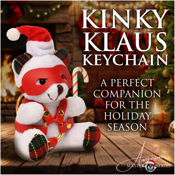 Holiday Bondage Bear Keychain - White - Image 2