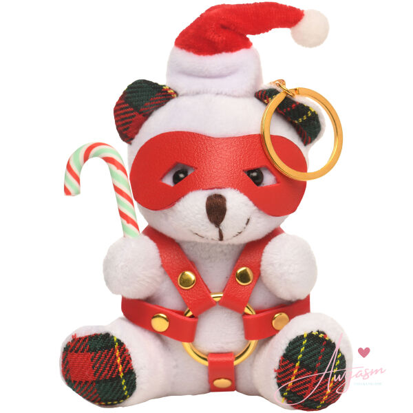 Holiday Bondage Bear Keychain - White - Image 6