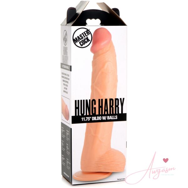 Hung Harry 11.75 Inch Dildo with Balls - Light - Image 7