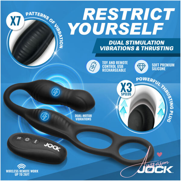 Hyper Thrusting and Vibrating Anal Plug with C-Ring - Image 2