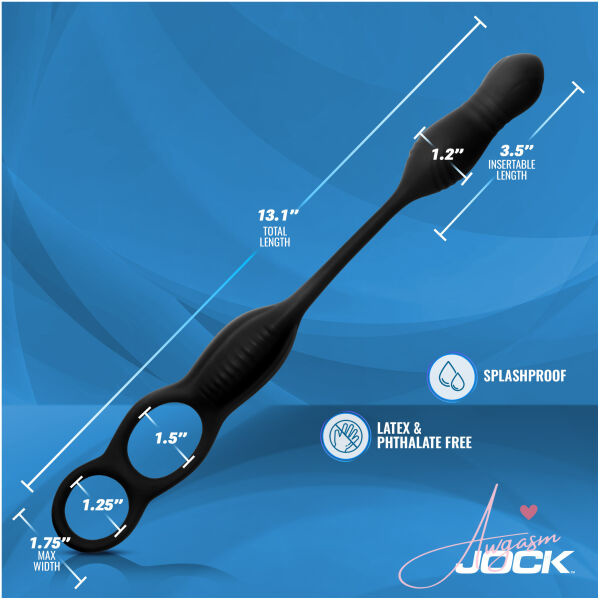 Hyper Thrusting and Vibrating Anal Plug with C-Ring - Image 4