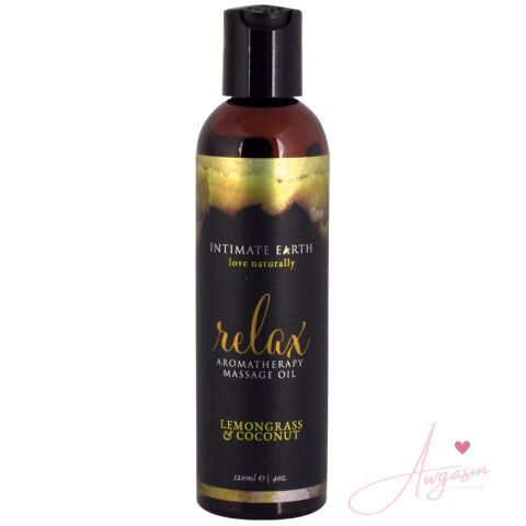 Intimate Earth Aromatherapy Oil Relax-Lemon Grass & Coconut 4oz