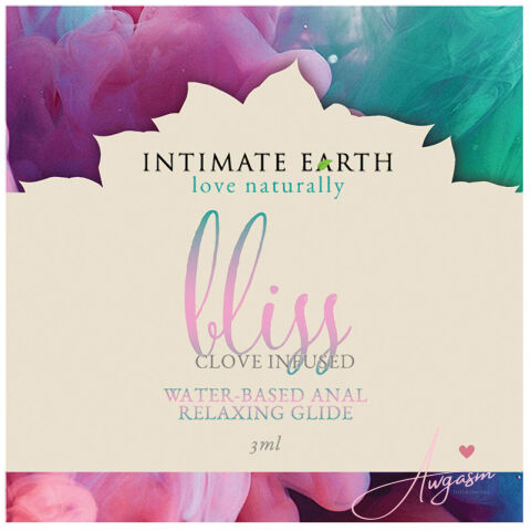 Intimate Earth Bliss Anal Relaxing Water Based Glide 3ml Foil