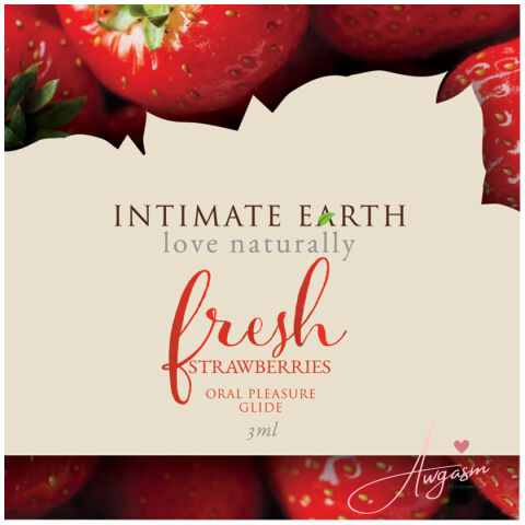 Intimate Earth Oral Pleasure Glide-Fresh Strawberry Foil 0.1oz