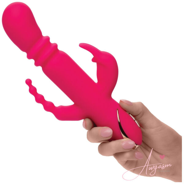 Jack Rabbit Signature Heated Silicone Triple Fantasy Rabbit - Image 3