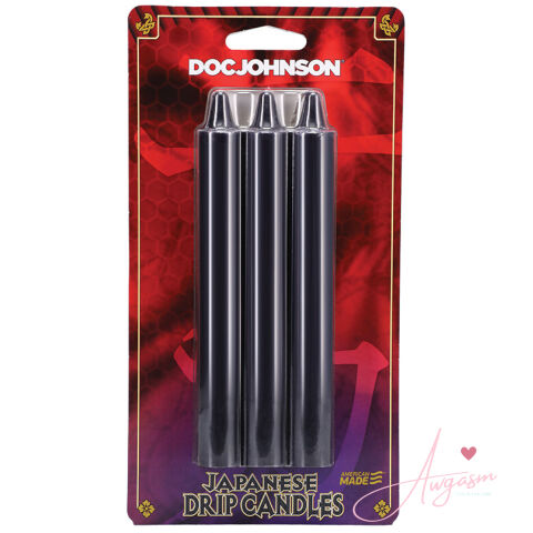 Japanese Drip Candles-Black 3PK