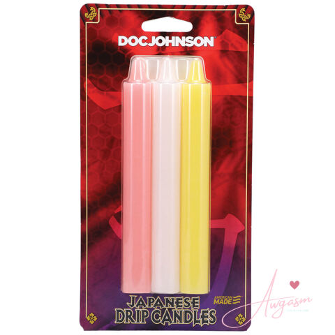 Japanese Drip Candles-Pink 3Pk