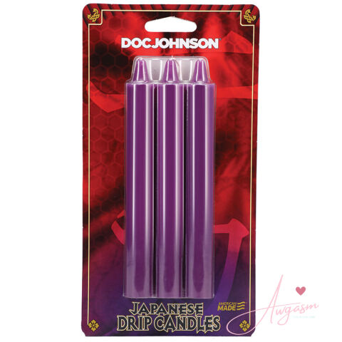 Japanese Drip Candles-Purple 3PK