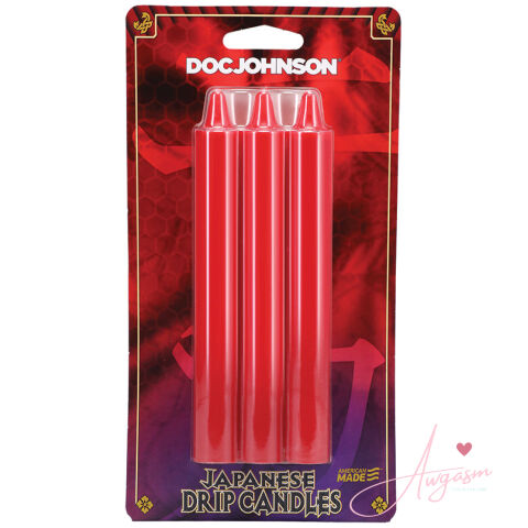 Japanese Drip Candles-Red 3PK