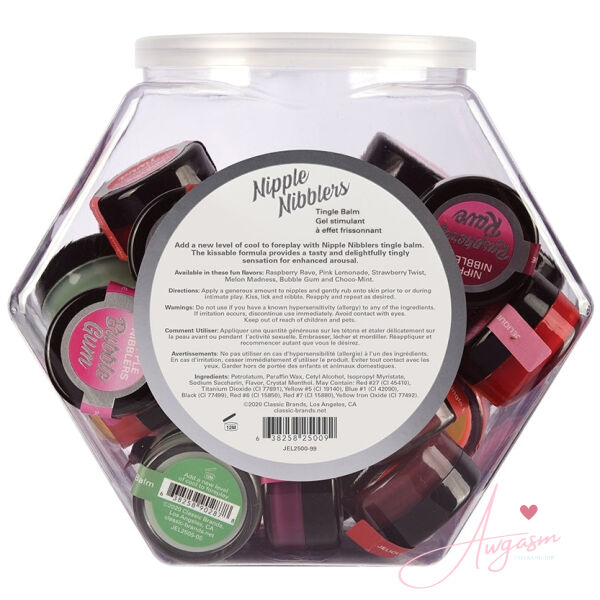 Jelique Nipple Nibblers Cool Tingle Balm-Assorted Bowl of 36 (3g) - Image 3