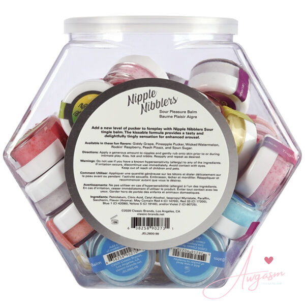 Jelique Nipple Nibblers Sour Pleasure Balm Assorted (Display Bowl/36Pcs) 3g - Image 3