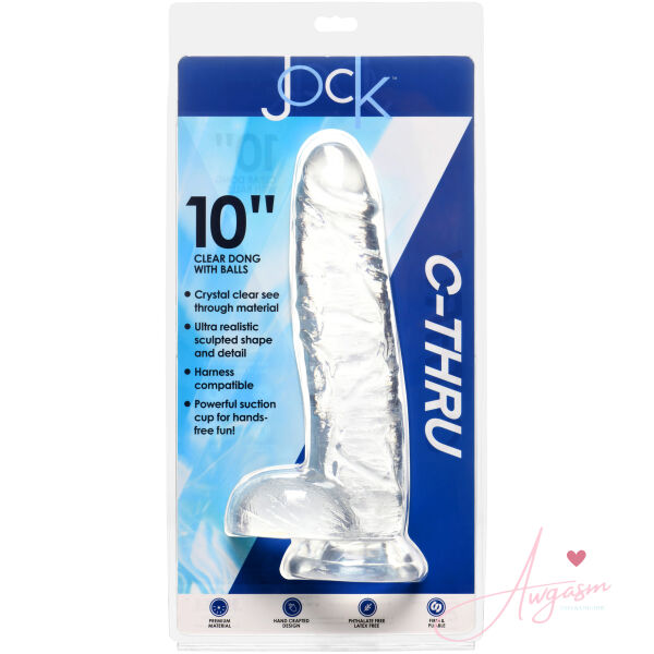 Jock C-Thru Dildo - 10 Inch - Image 6