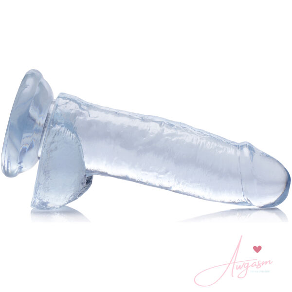 Jock C-Thru Dildo with Balls - 8 Inch - Image 2