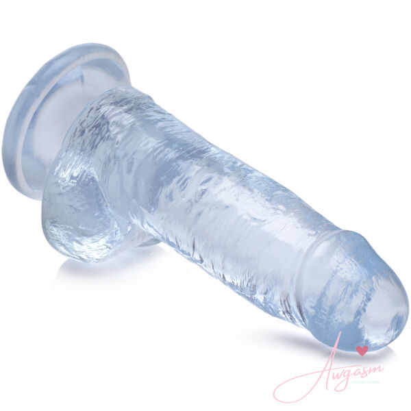 Jock C-Thru Dildo with Balls - 8 Inch - Image 4