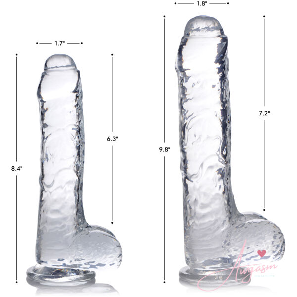 Jock C-Thru Dildo with Balls - 9 Inch - Image 2