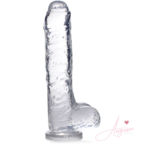 Jock C-Thru Dildo with Balls - 9 Inch