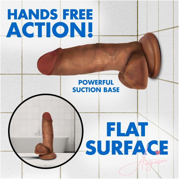 Jock Dark Bareskin Dildo with Balls - 7 Inch - Image 4