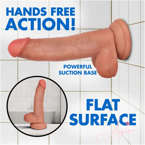 Jock Light Bareskin Dildo with Balls - 8 Inch - Image 4