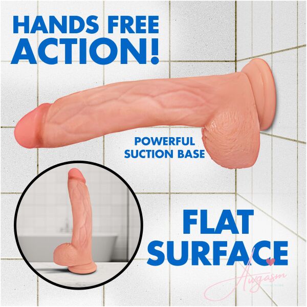 Jock Light Bareskin Dildo with Balls - 9 Inch - Image 4