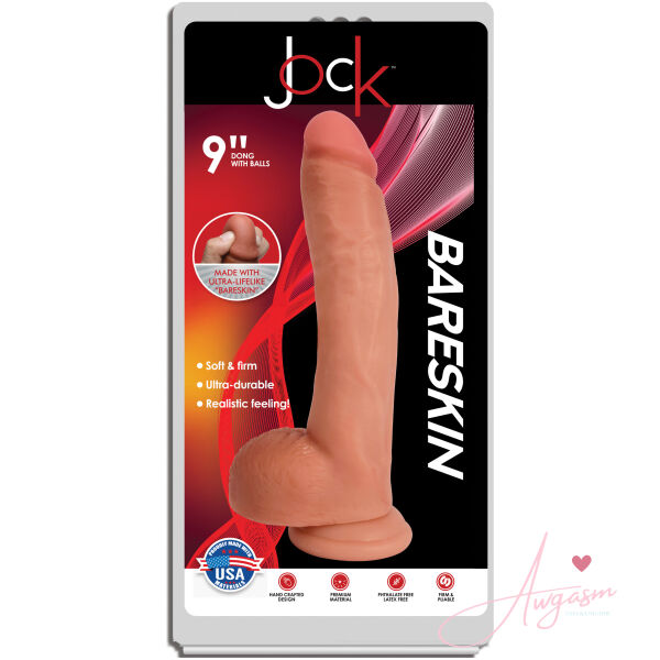 Jock Light Bareskin Dildo with Balls - 9 Inch - Image 8