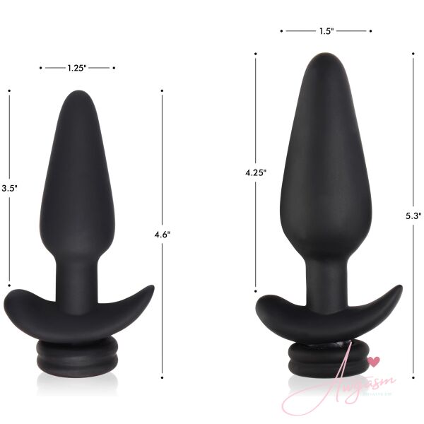 Large Vibrating Anal Plug with Interchangeable Fox Tail - Rainbow - Image 5