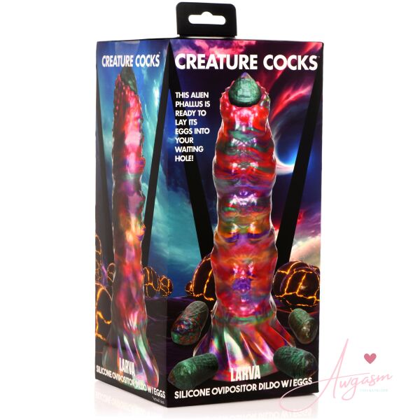 Larva Silicone Ovipositor Dildo with Eggs - Image 9