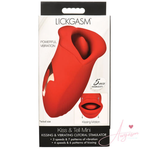 Lickgasm Kiss And Tell Mini Kissing And Vibrating Stimulator