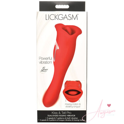Lickgasm Kiss and Tell Pro Dual Ended Kissing Vibrator